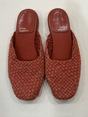 Jeffrey Campbell Woven Slip-On Mules, Size 8
